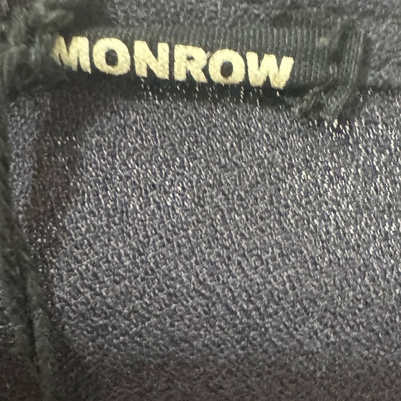 Monrow Black Crepe Wrap Blouse Size Small - Picture 4 of 6